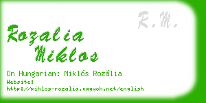 rozalia miklos business card